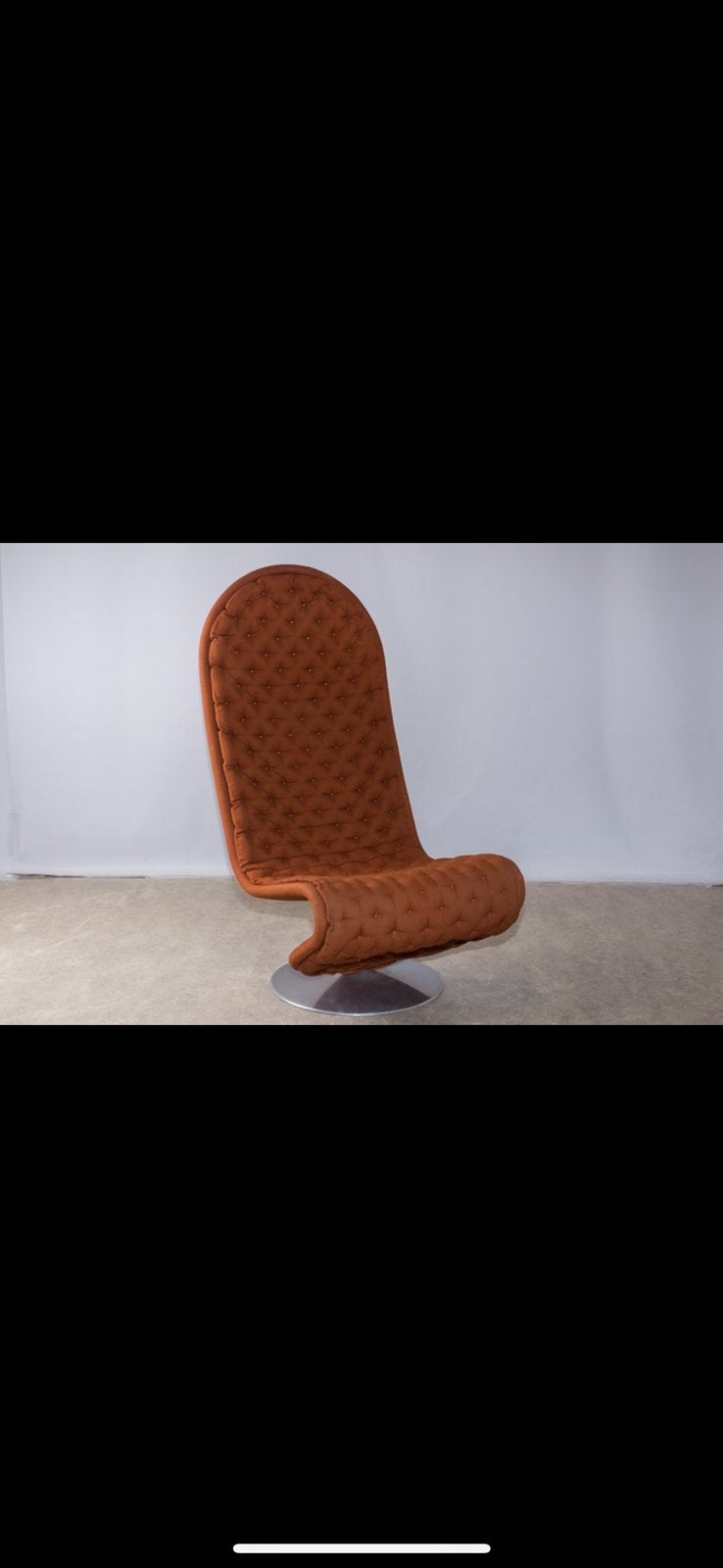 Verner Panton Fritz Hansen System 1-2-3 High Back 1970s, Enlèvement, Comme neuf, Brun, Une