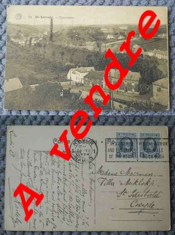 Carte postale ancienne de Saint-Servais - Namur, Ophalen, Gelopen, Namen
