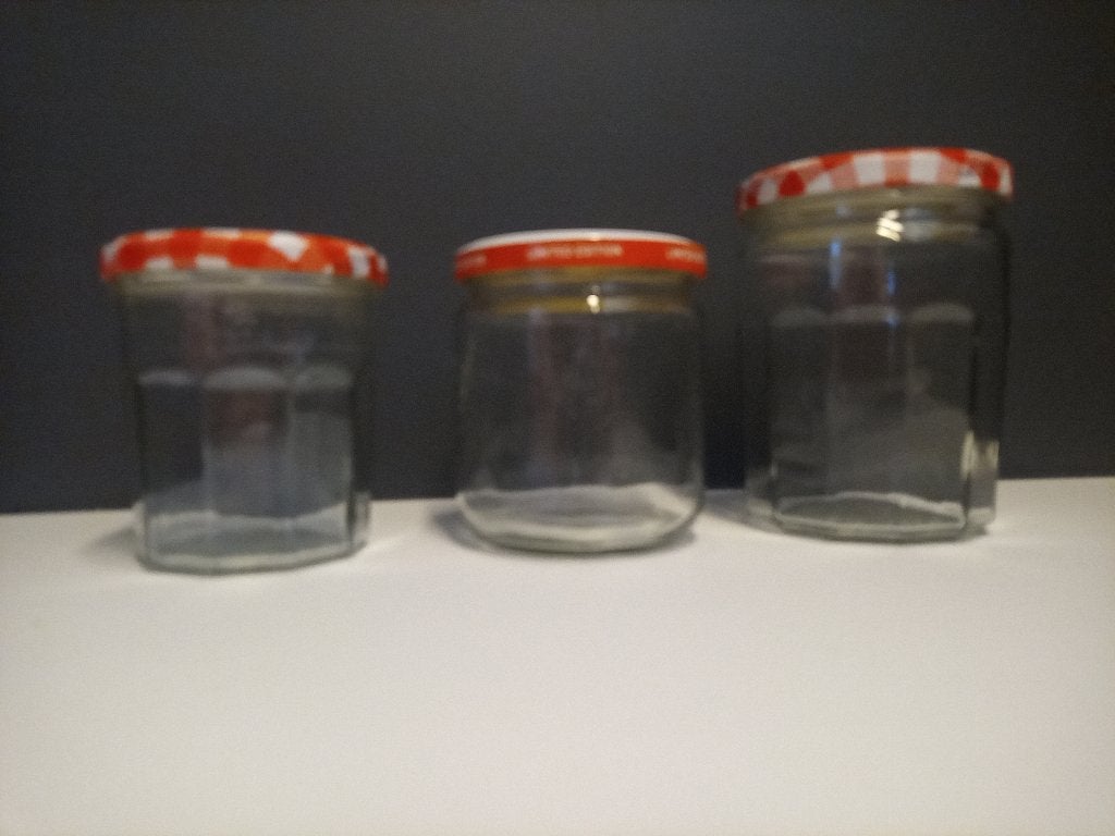 Confituurpotten, Huis en Inrichting, Keuken | Keukenbenodigdheden, Gebruikt, Overige typen, Overige merken, Glas, Ophalen