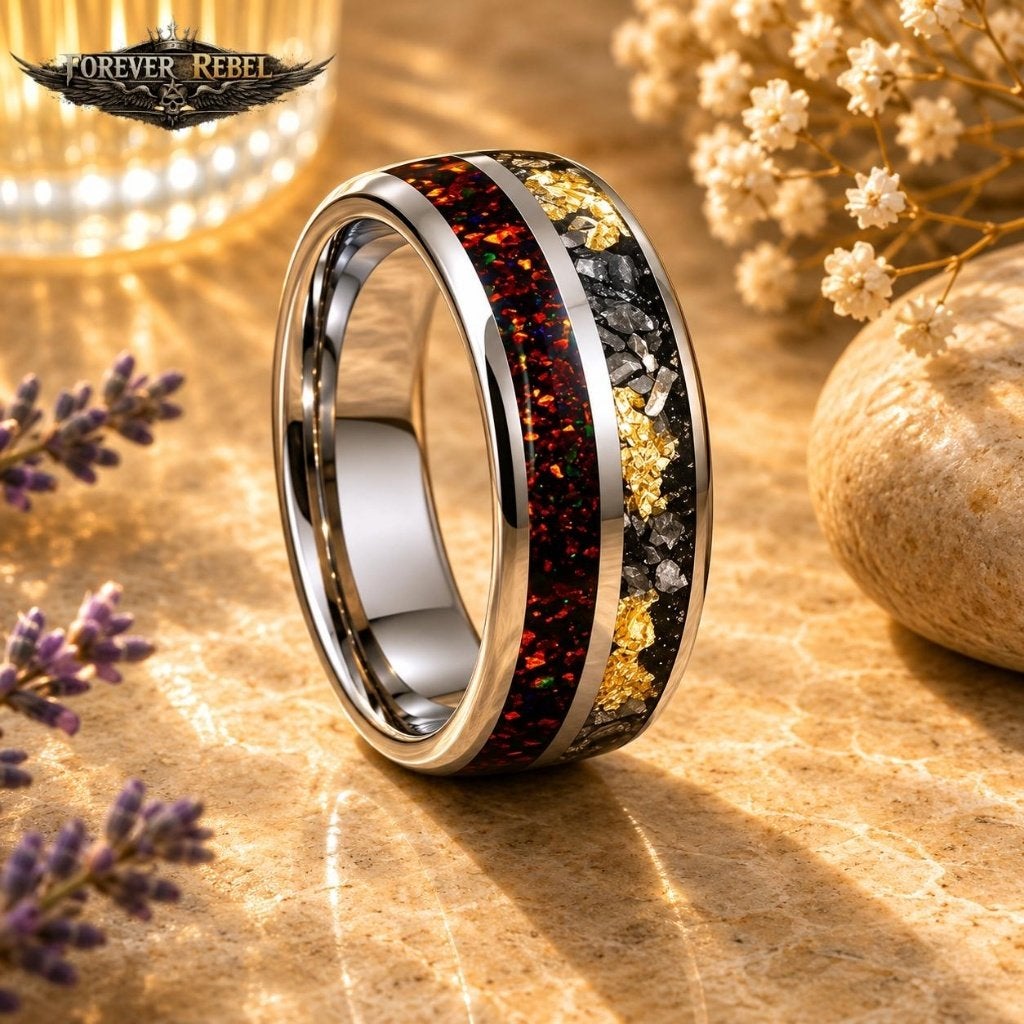 Wolfraam Trouwringen - Talia Opalflare Zilver Diverse Maten, Neuf, Autres couleurs, Femme ou Homme, Envoi