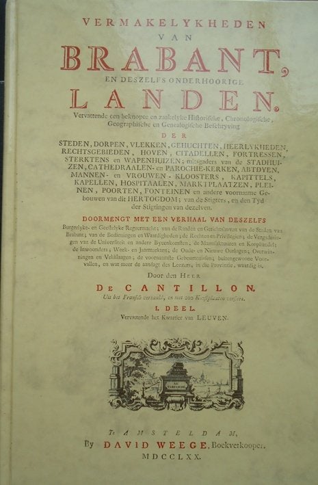 Vermakelykheden van Brabant en deszelves onderhoorige landen, Boeken, Ophalen of Verzenden