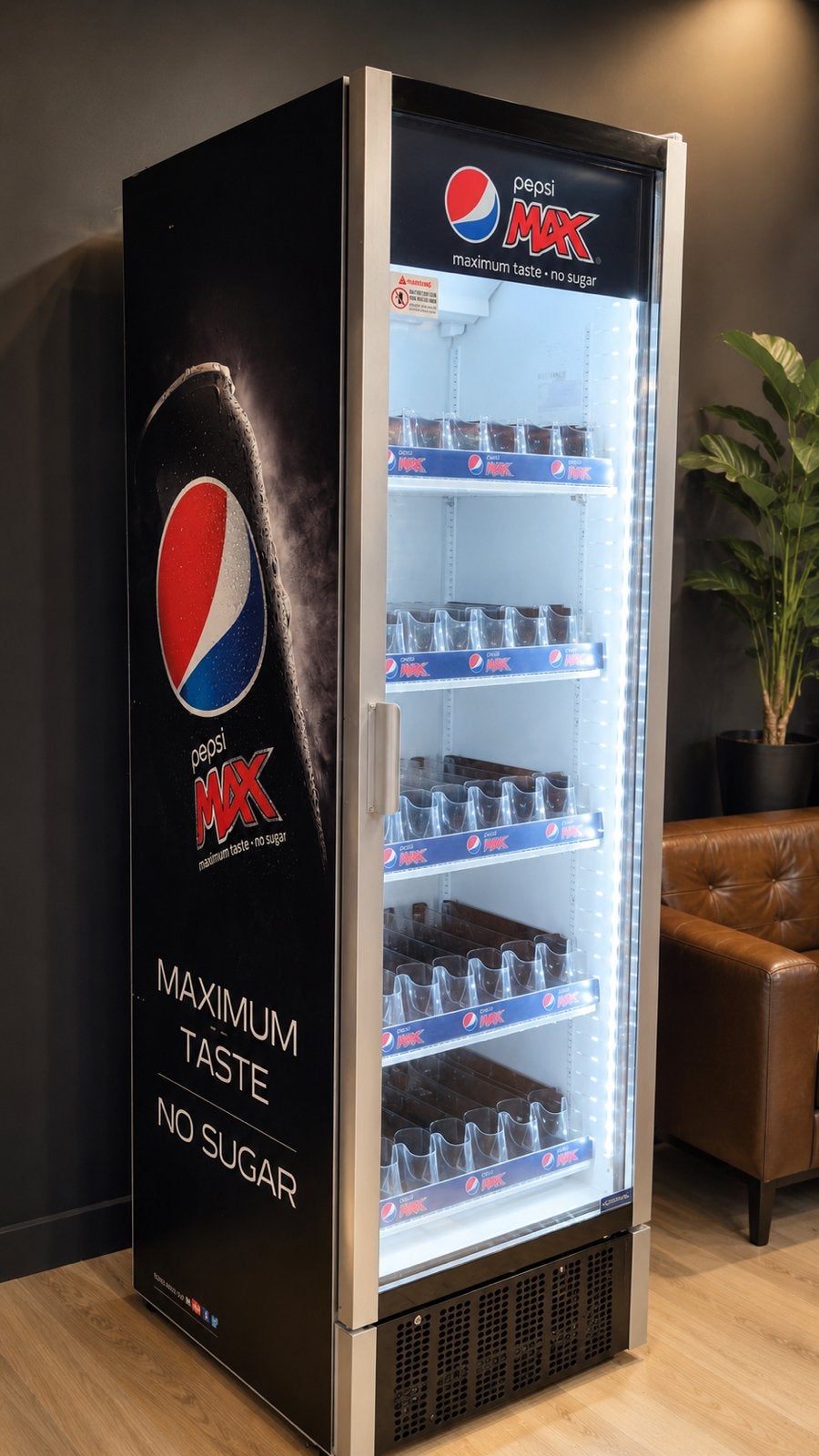 Réfrigérateur Pepsi original avec lumières LED (450L), Classe énergétique A ou plus économe, 160 cm ou plus, Enlèvement, 200 litres ou plus