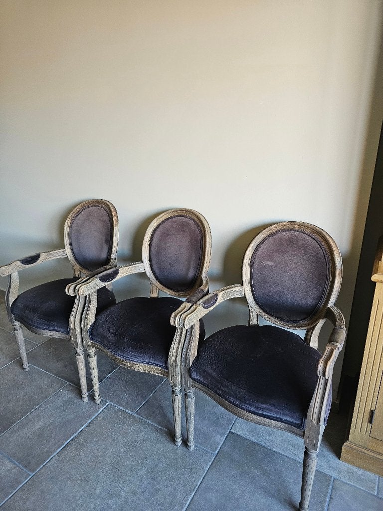 Chaises en lin – Maisons du Monde, Maison & Meubles, Chaises, Gris, Comme neuf, Enlèvement, Cinq, Six Chaises ou plus
