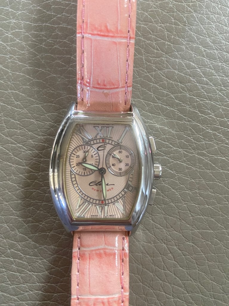 Elini horloge, Overige merken, Leer, Staal, Polshorloge