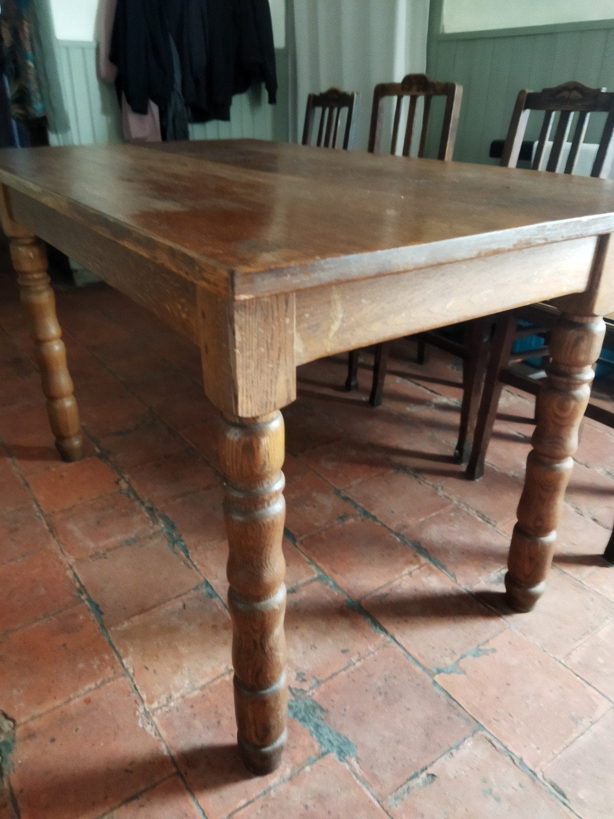 Table vintage en chêne, Enlèvement
