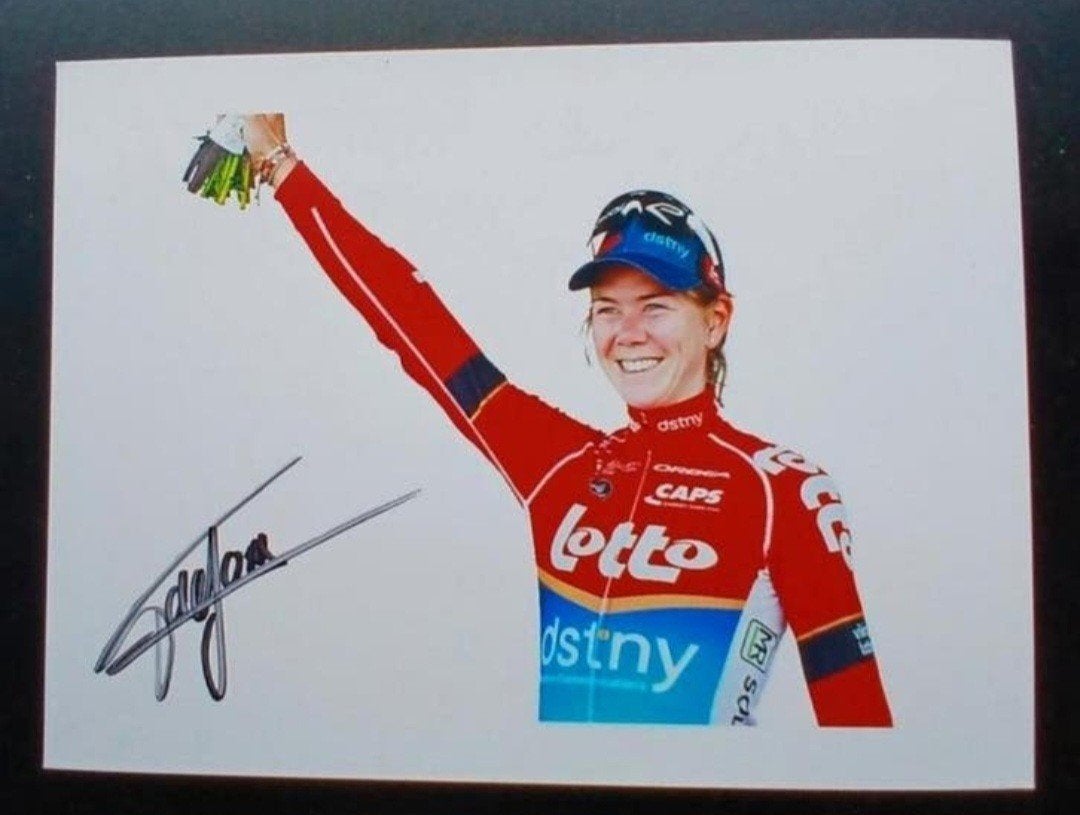 Gesigneerde foto van Thalita de Jong., Sport en Fitness, Wielrennen, Nieuw, Verzenden