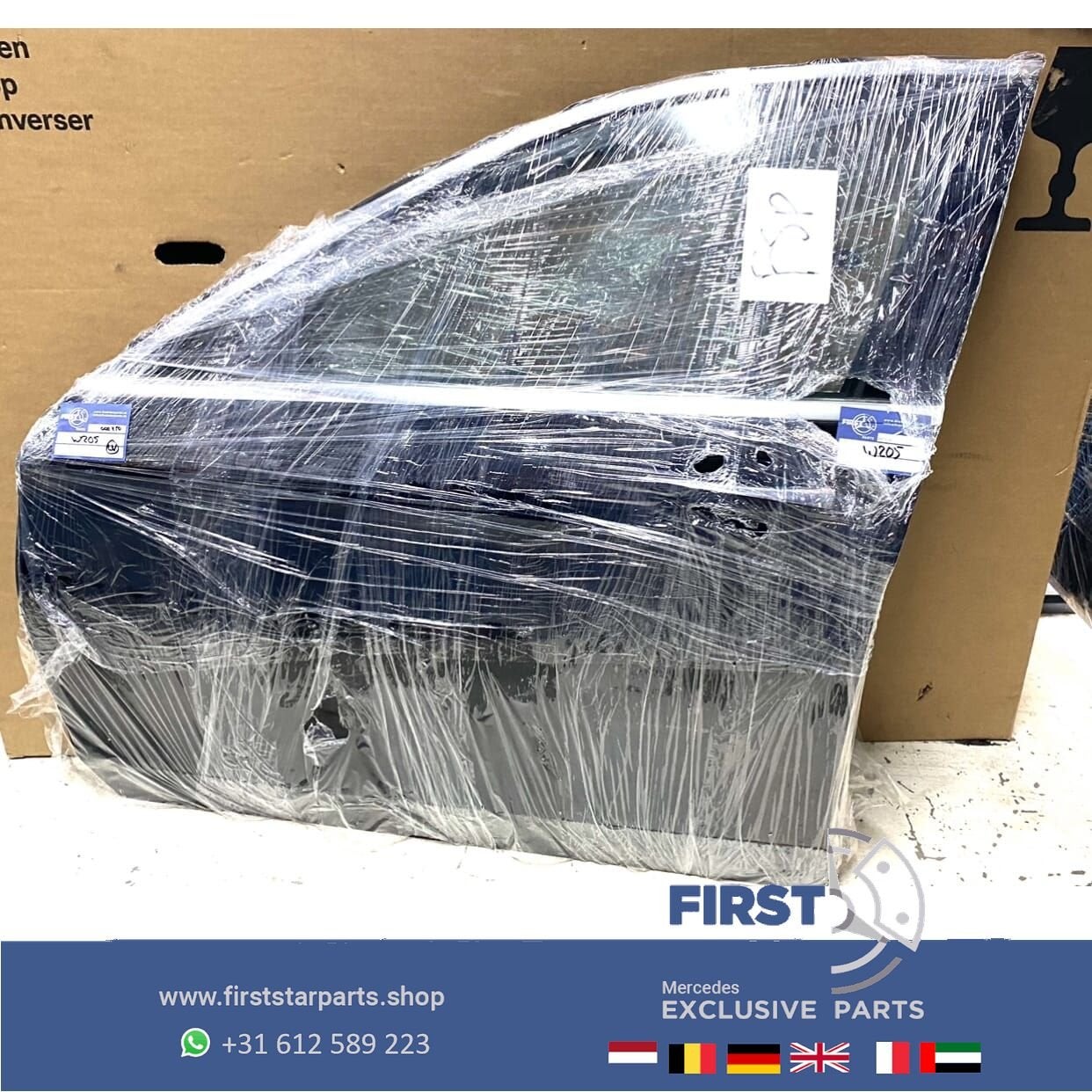 W205 S205 DEUR LINKS VOOR ZWART Mercedes C Klasse 2014-2020, Auto-onderdelen, Gebruikt, -, Deur, Voor