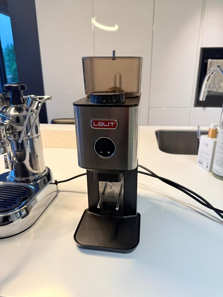 Moulin Lelit William Pl72 inox, Elektronische apparatuur, Koffiezetapparaten, Ophalen, Zo goed als nieuw