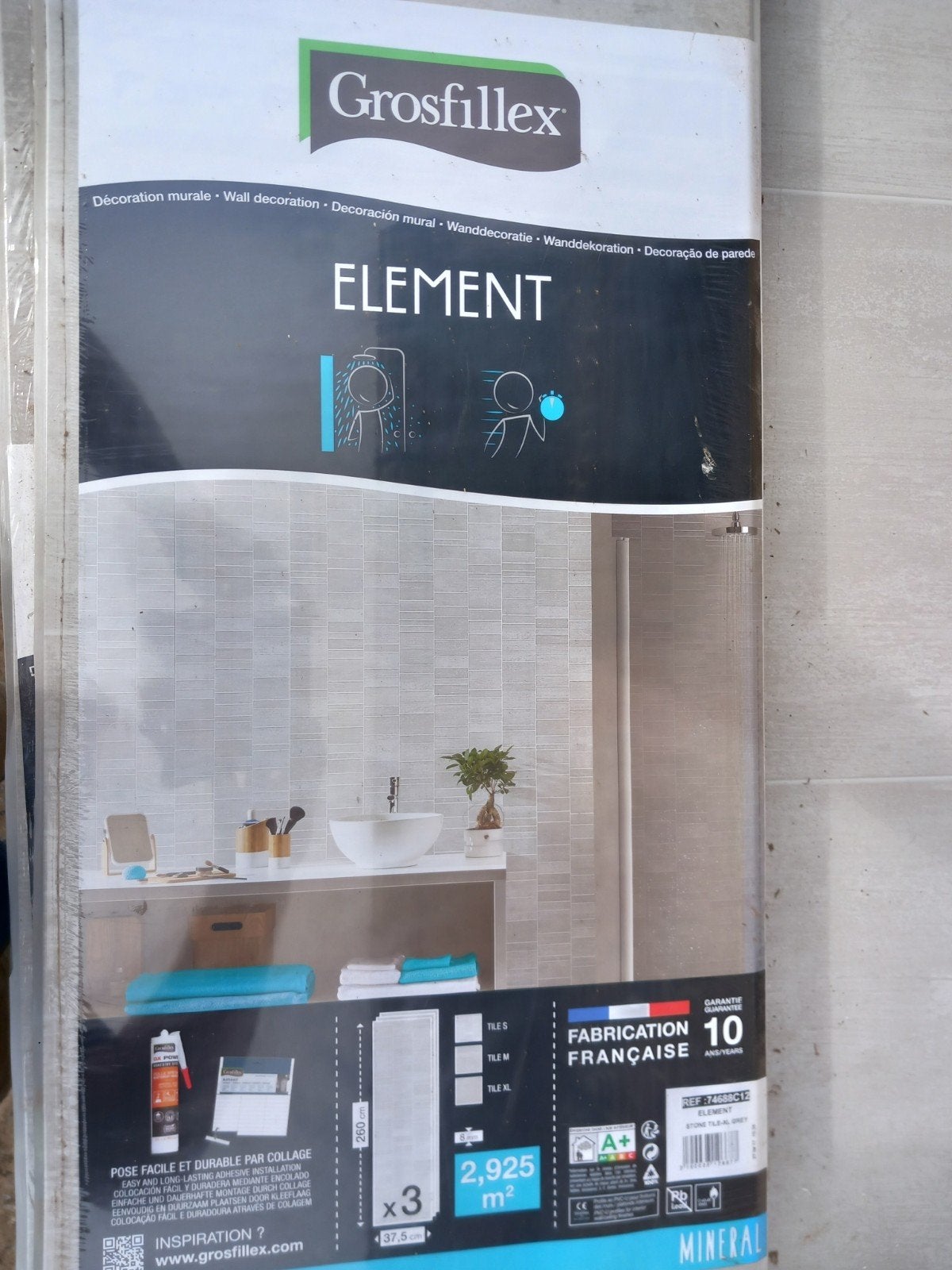 8 pakken Grosfillex ELEMENT badkamerpanelen, 23,4 m² – nieuw, Doe-het-zelf en Bouw, Ophalen, Nieuw, Overige materialen