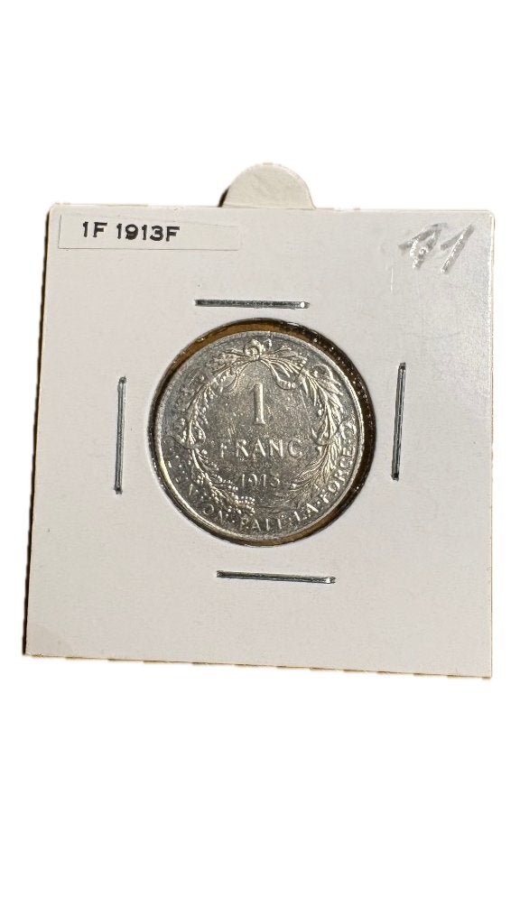 ALBERT I : Argent 1 FRANC 1913F (3), Enlèvement ou Envoi, Argent, Argent