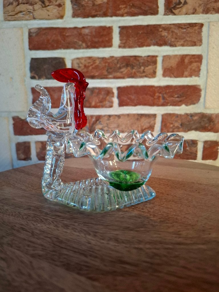 Murano glas haan decoratie, Ophalen
