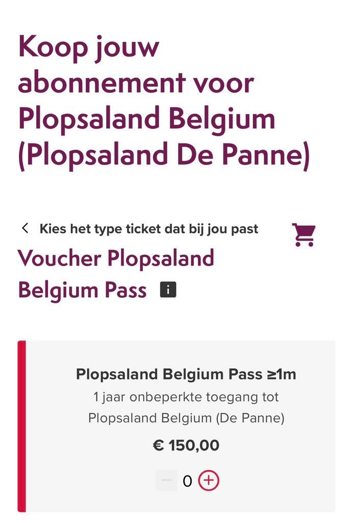 Abonnement plopsaland de panne 1 jaar, Tickets & Billets, Loisirs | Parcs d'attractions, Trois personnes ou plus, Ticket ou Carte d'accès