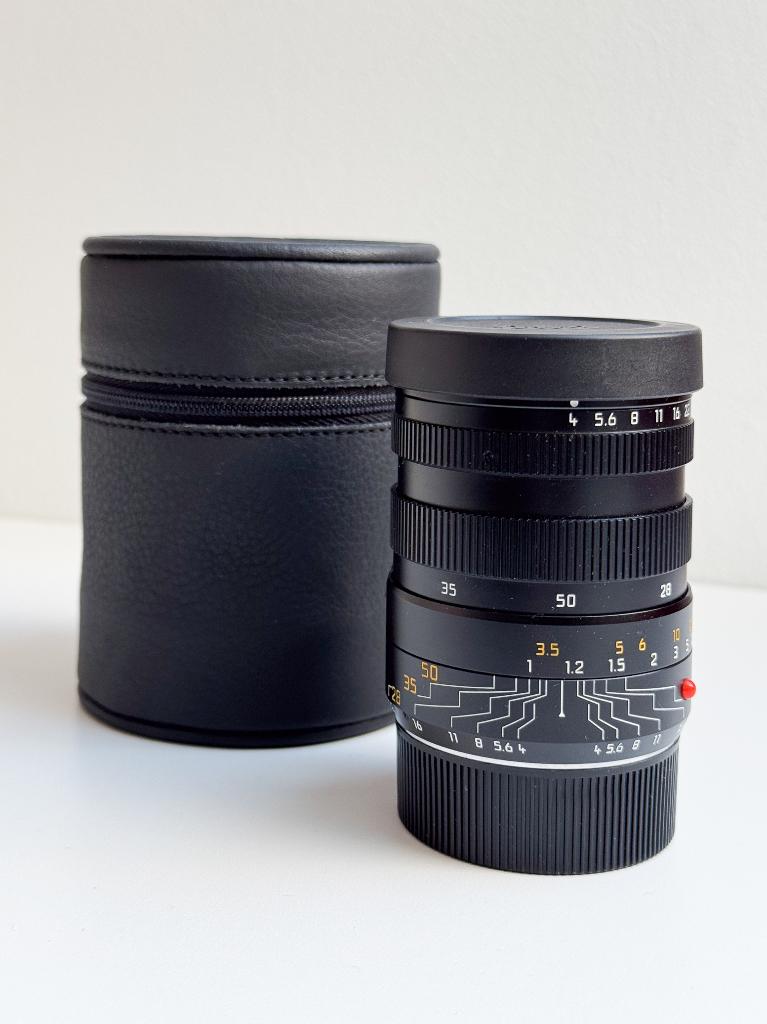 Leica 11625 Tri-Elmar-M 28-35-50mm F/4 ASPH (Type II), Audio, Tv en Foto, Ophalen of Verzenden, Gebruikt, Groothoeklens
