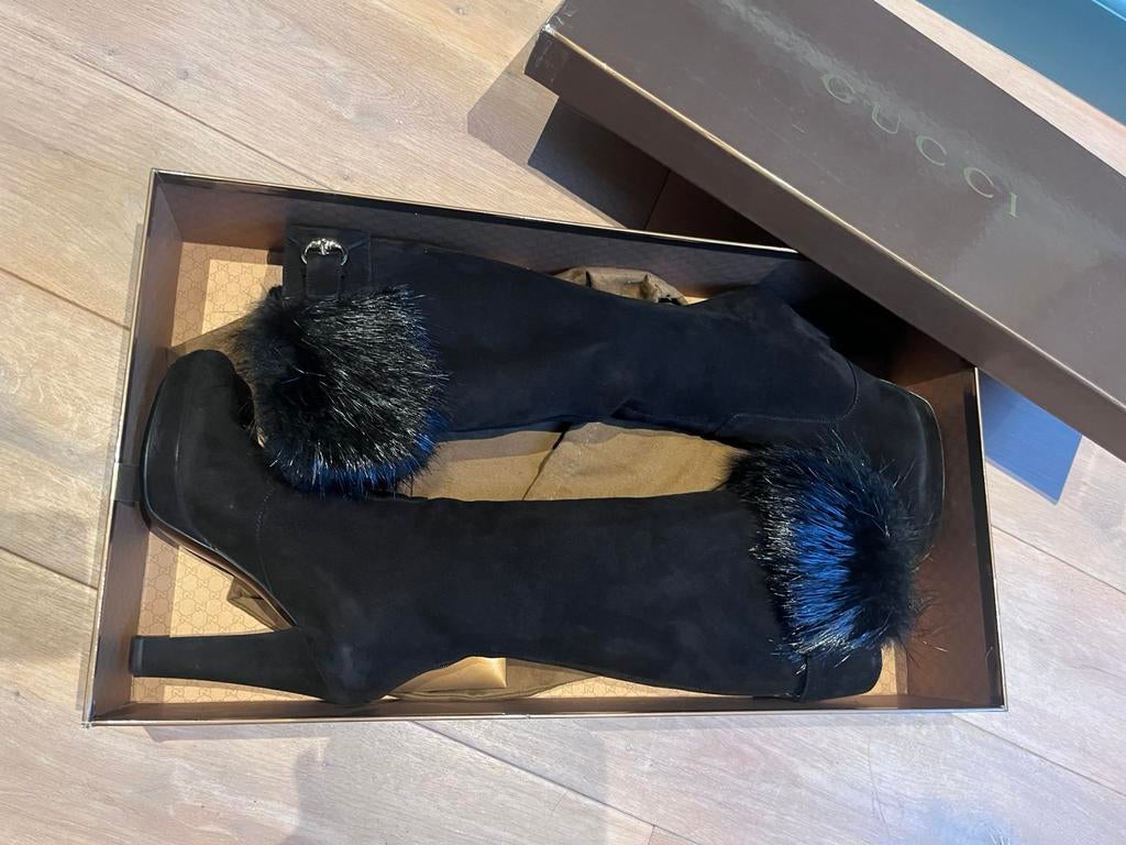 Gucci Laarzen maat 36,5, Hoge laarzen, Zwart, Ophalen of Verzenden, Zo goed als nieuw