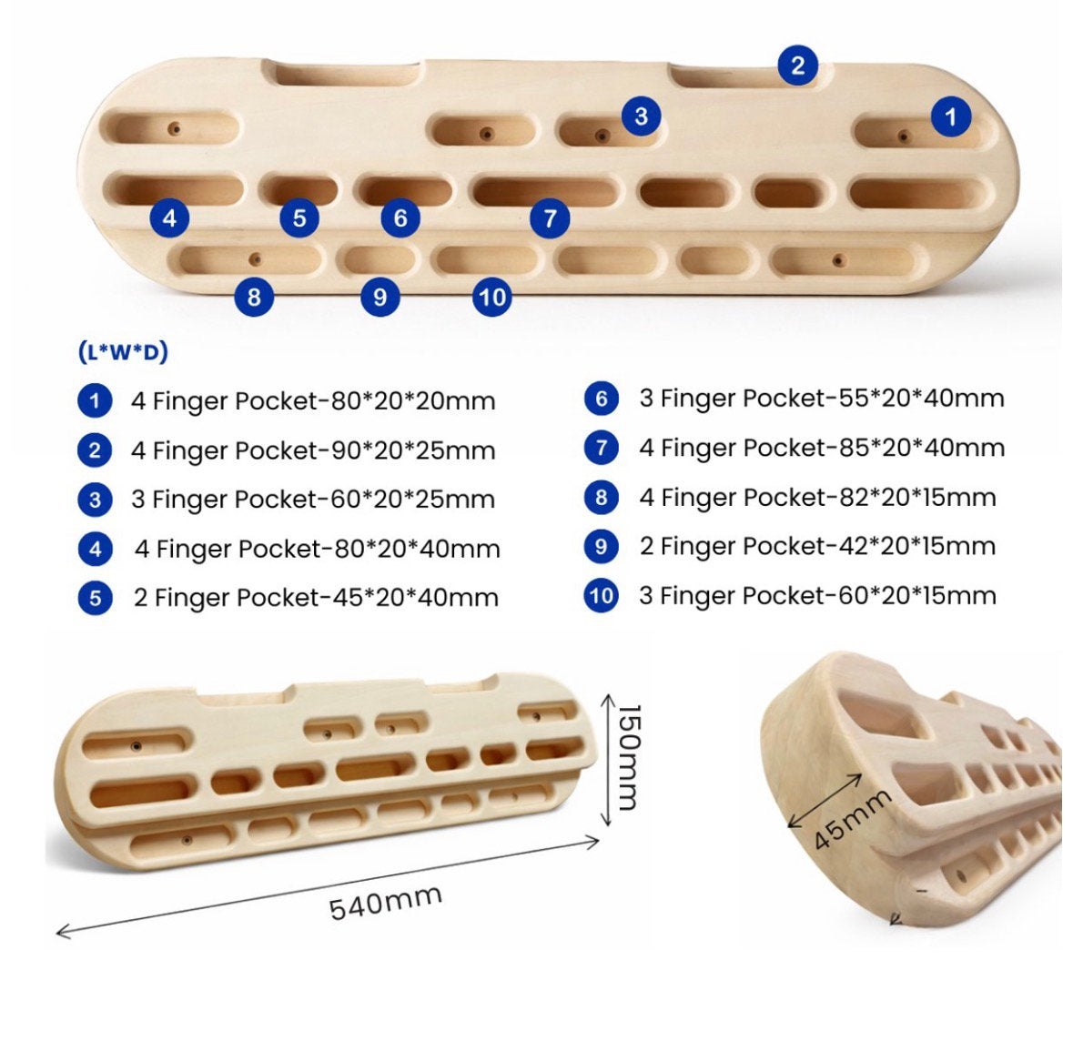 Hangboard voor klimmers (nieuw), Sport en Fitness, Ophalen, Nieuw, Klimsport-accessoire