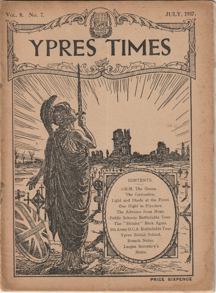 Oorlog Boek Ypres Times juli 1937 vol.8 no 7, Ophalen of Verzenden