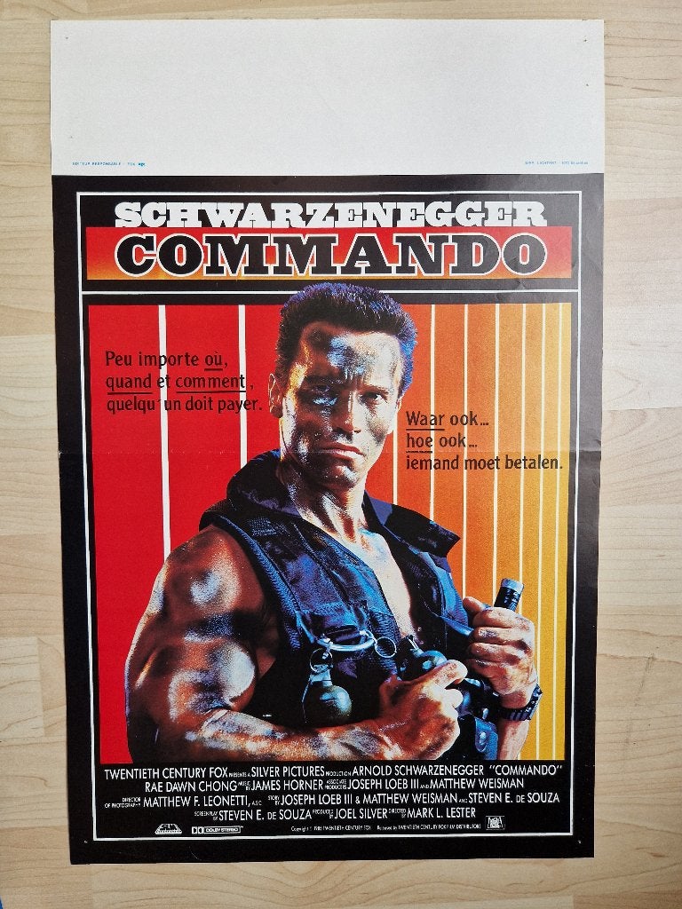 filmaffiche Arnold Schwarzenegger Commando filmposter, Verzamelen, Posters, Rechthoekig Staand, Ophalen of Verzenden, Zo goed als nieuw