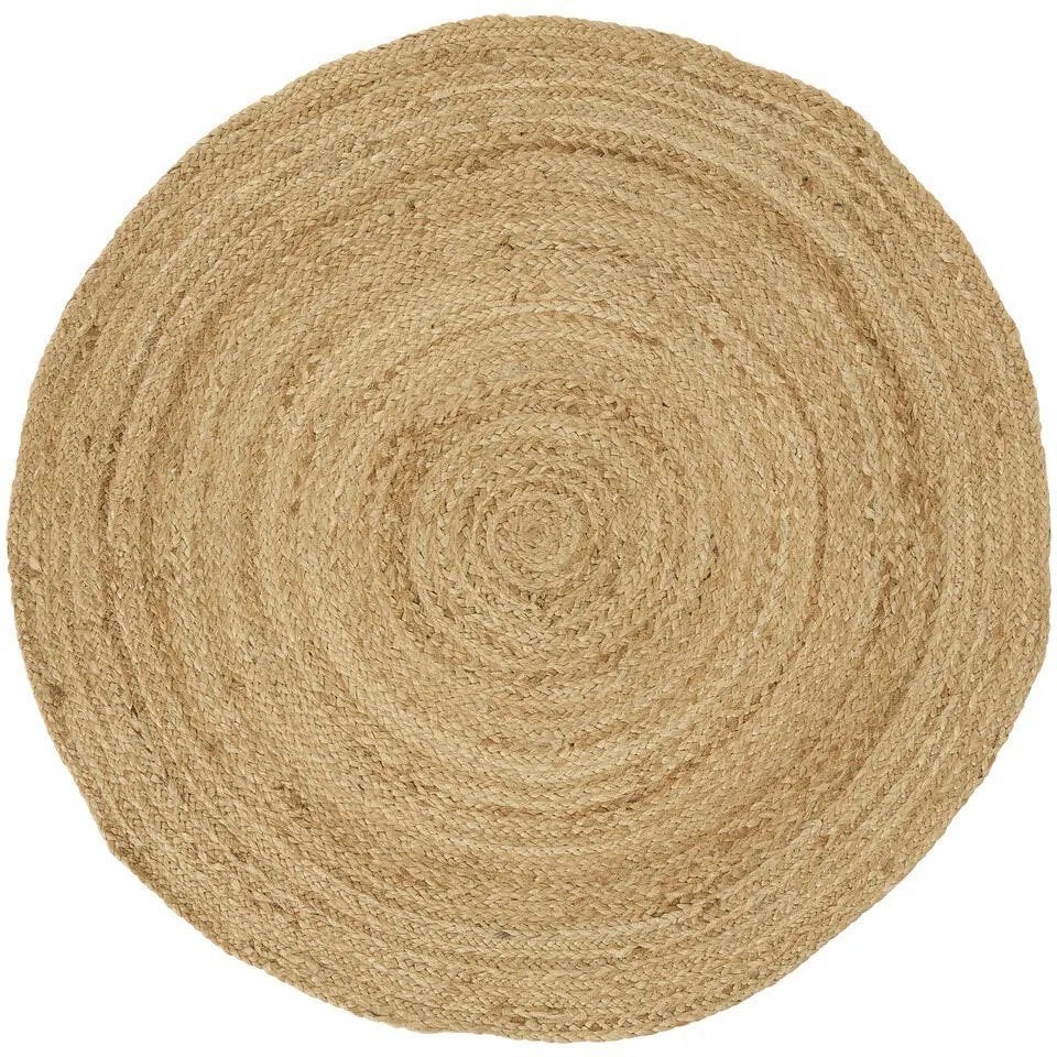 ROTAN RONDE MAT XXL, Huis en Inrichting, Ophalen, Gebruikt, Beige, Rond