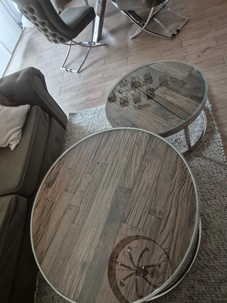 table basse, Rond, 50 à 100 cm, Comme neuf, Enlèvement