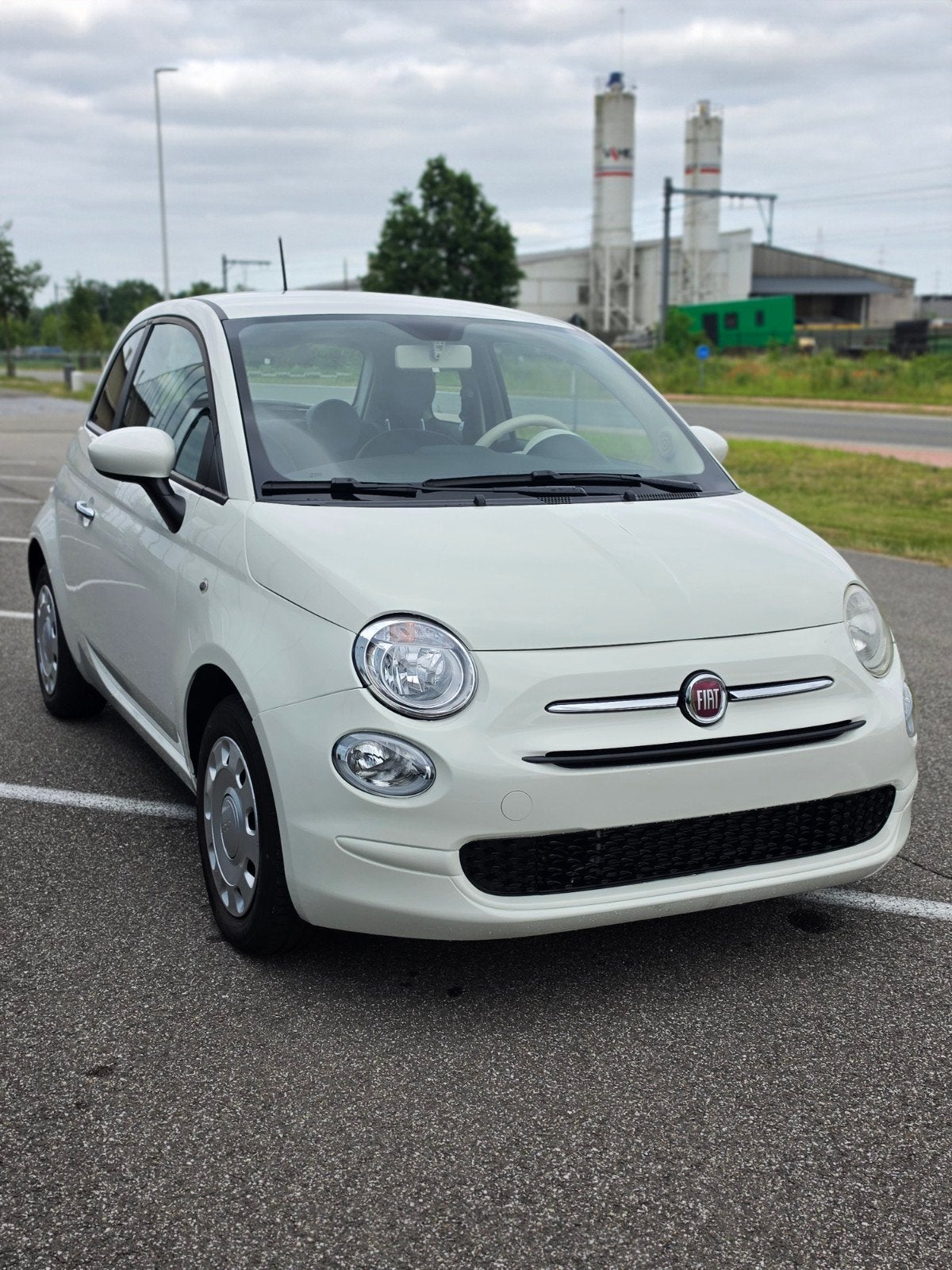 Fiat 500 Mild Hybrid – 2020 – 1 jaar garantie -  3.000 km, Auto's, Fiat, Stof, Wit, Start-stop-systeem, 999 cc
