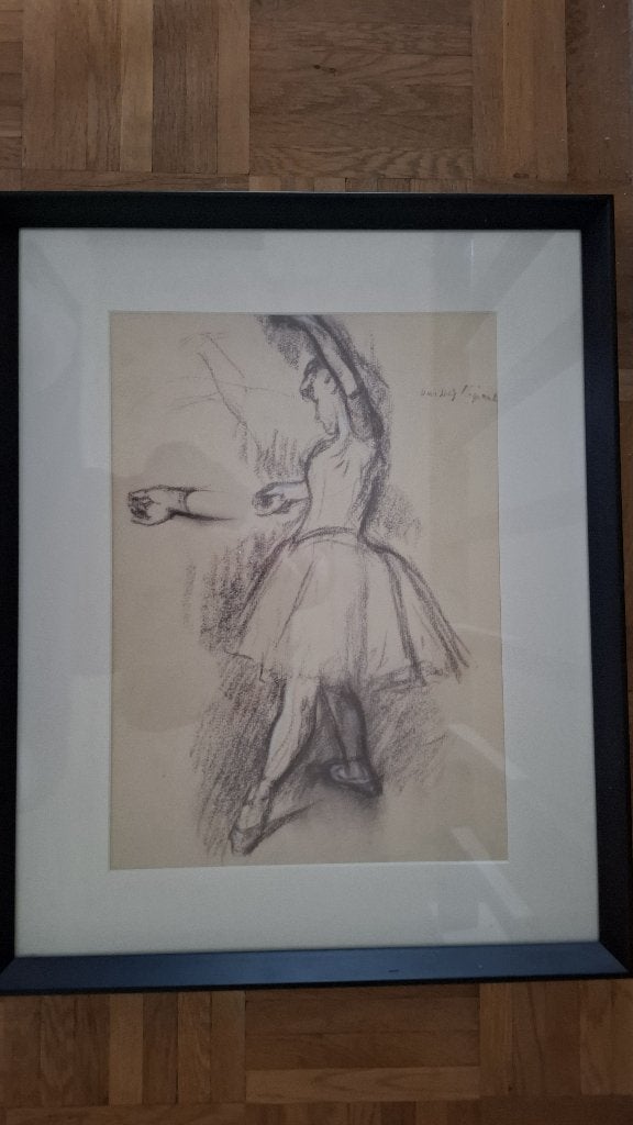 Edgar Degas Ballerina op het podium, Abstrait, Papier ou carton, Enlèvement, 20 - 50 cm