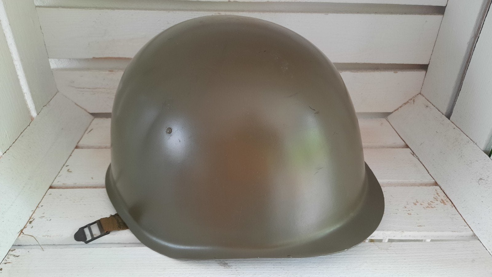 Casque de combat M53 en acier vert olive, Enlèvement