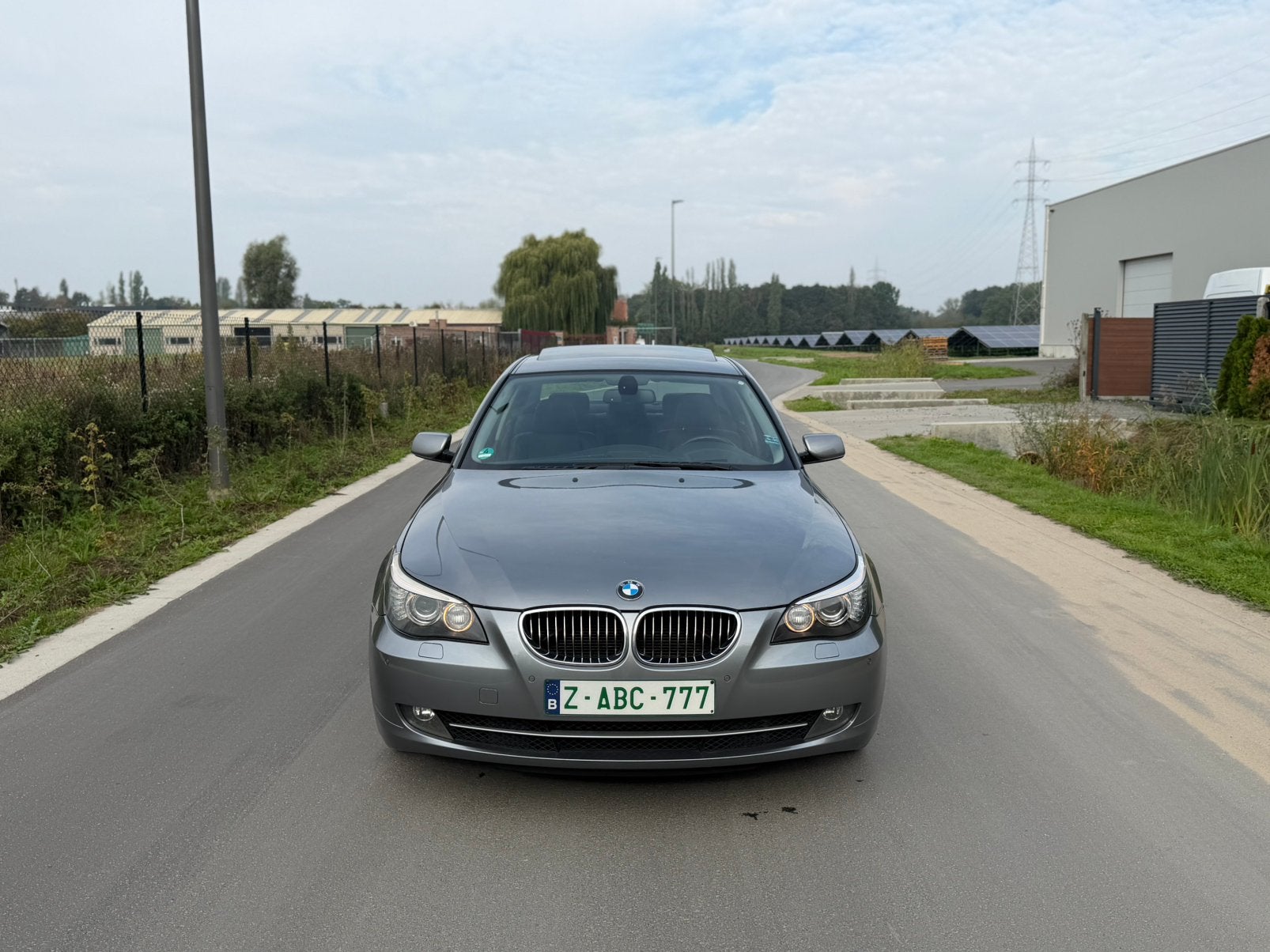 Bmw 525i! Face lift! Automaat! Xenon! Open dak! Projectie!, Autos, Argent ou Gris, Capteur de stationnement, Entreprise, Noir
