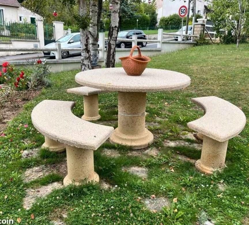Stenen tuintafel, Tuin en Terras, Picknicktafels, Ophalen
