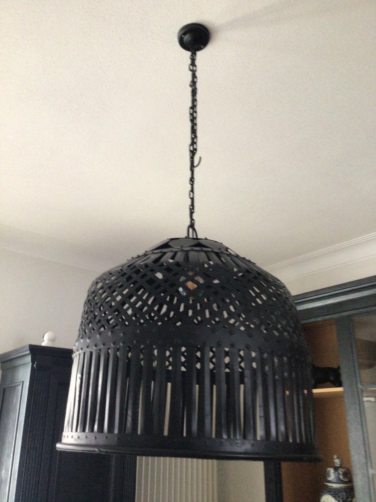 Metalen kroonluchter, Ophalen, Gebruikt, Metaal, E27 (groot)