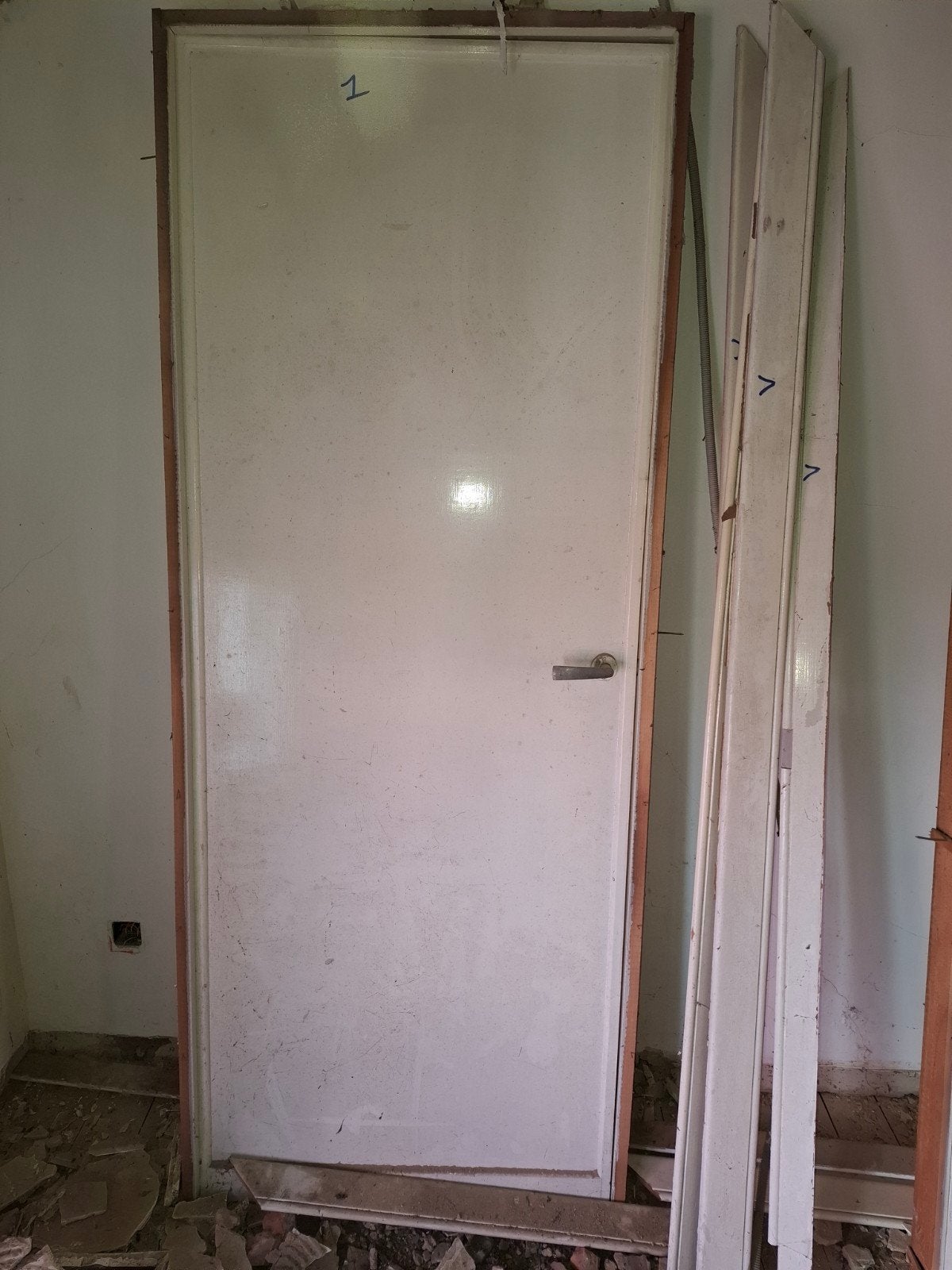 4x binnendeur 76x 197cm inclusief omkasting en plint, Doe-het-zelf en Bouw, Ophalen, Minder dan 80 cm, Binnendeur, Minder dan 200 cm