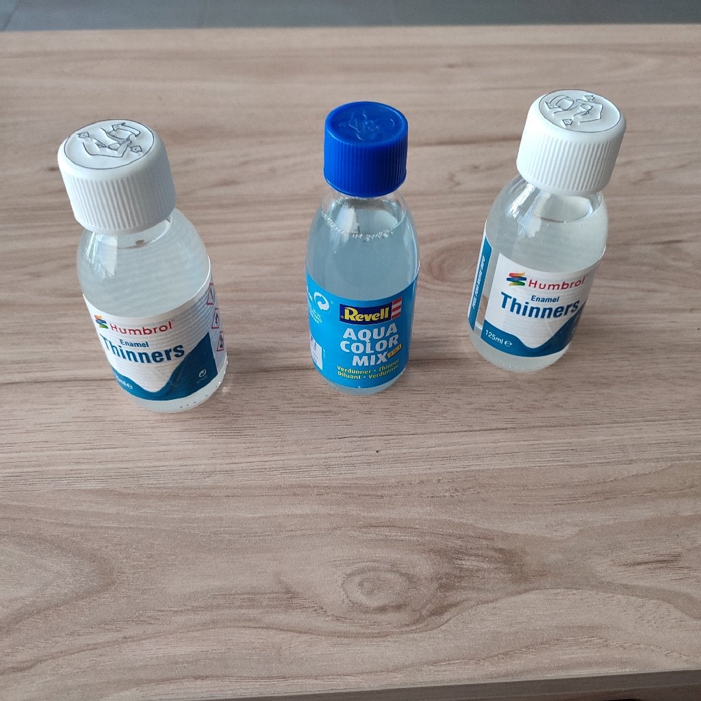 Verpakking : 3 flessen met verdunningsmiddel—Revell &Humbrol, Ophalen, Nieuw