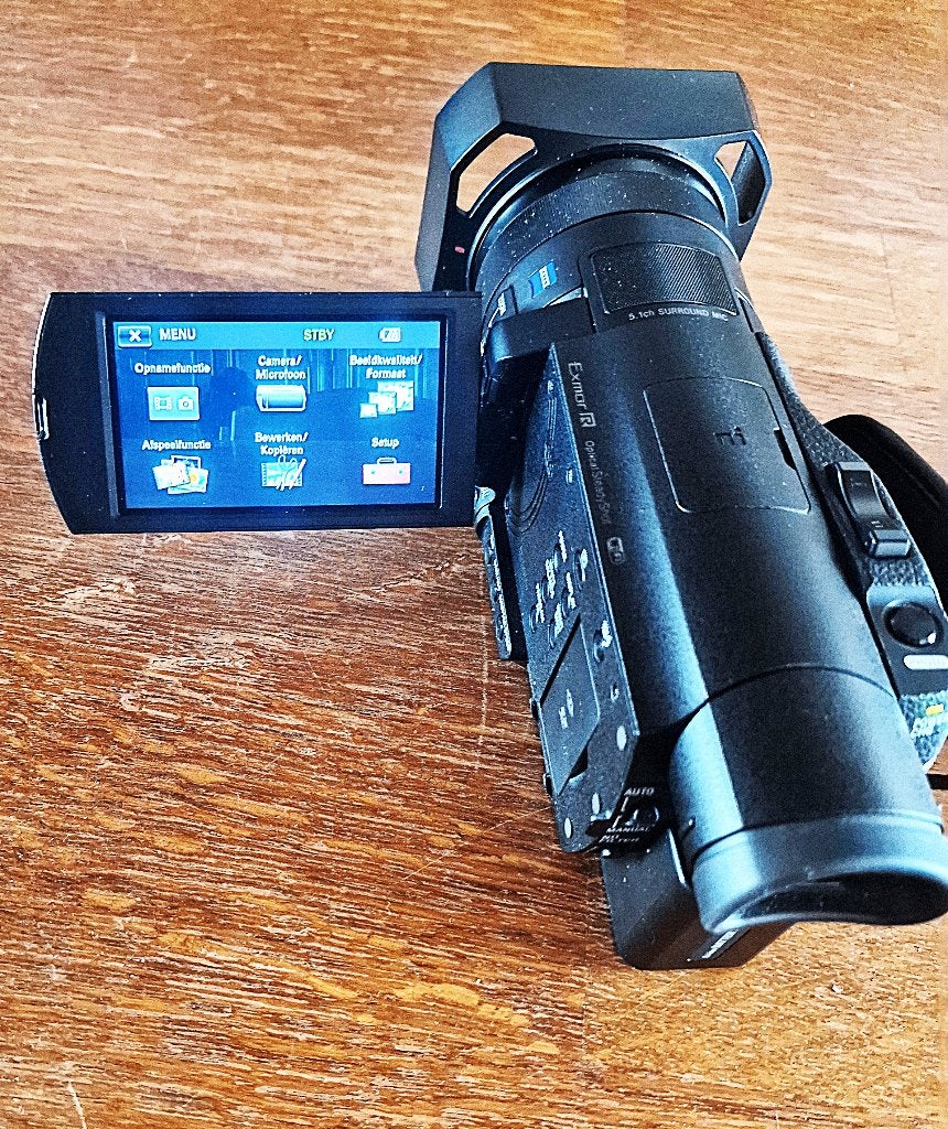 Sony FDR AX 100 E, Audio, Tv en Foto, Ophalen, Externe microfoon, 20x of meer, Zo goed als nieuw