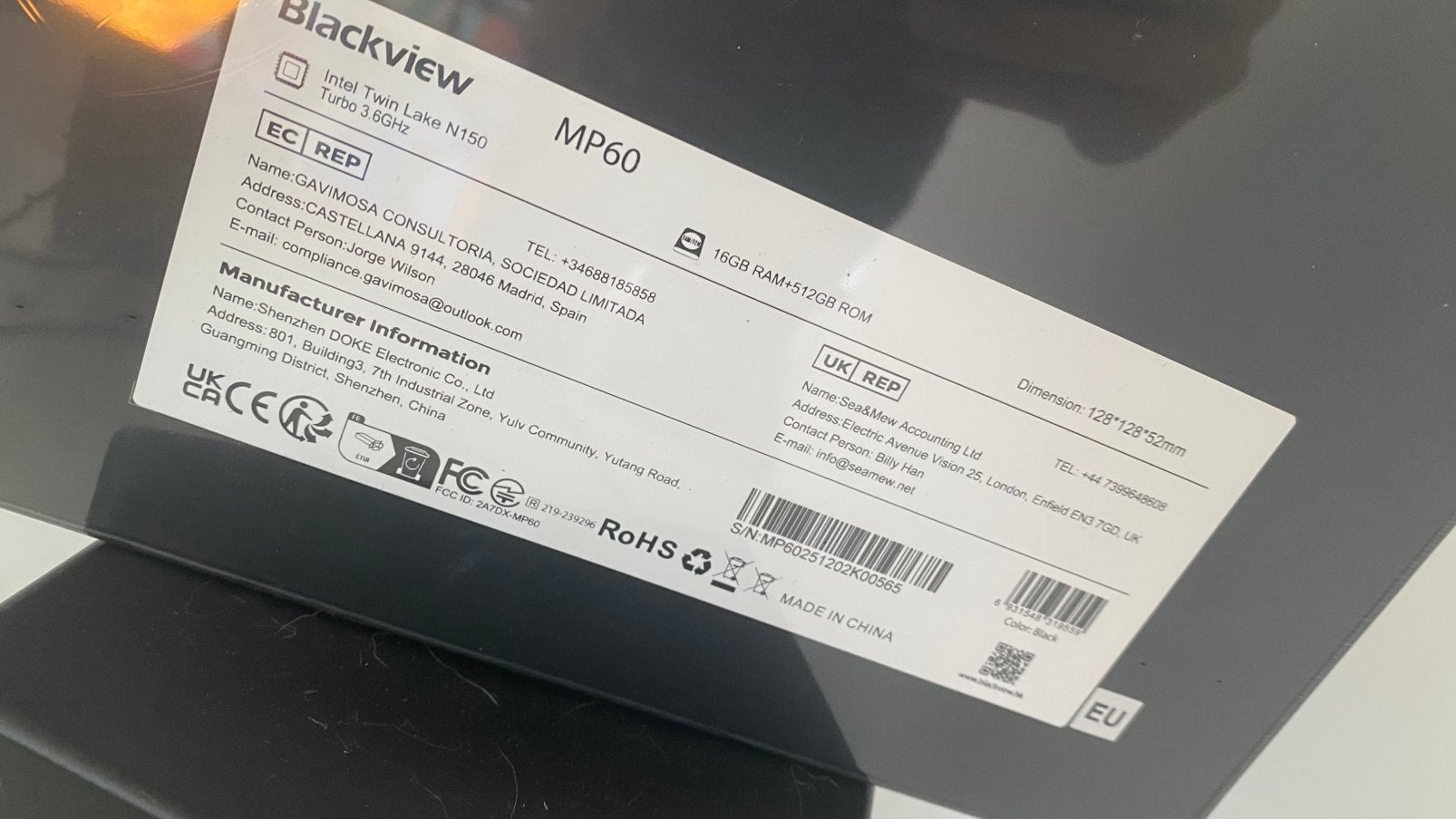 Blackview MP60 Mini PC - 16 GB DDR4 - 512 GB M.2 SSD, Neuf, HDD, Enlèvement, 16 GB