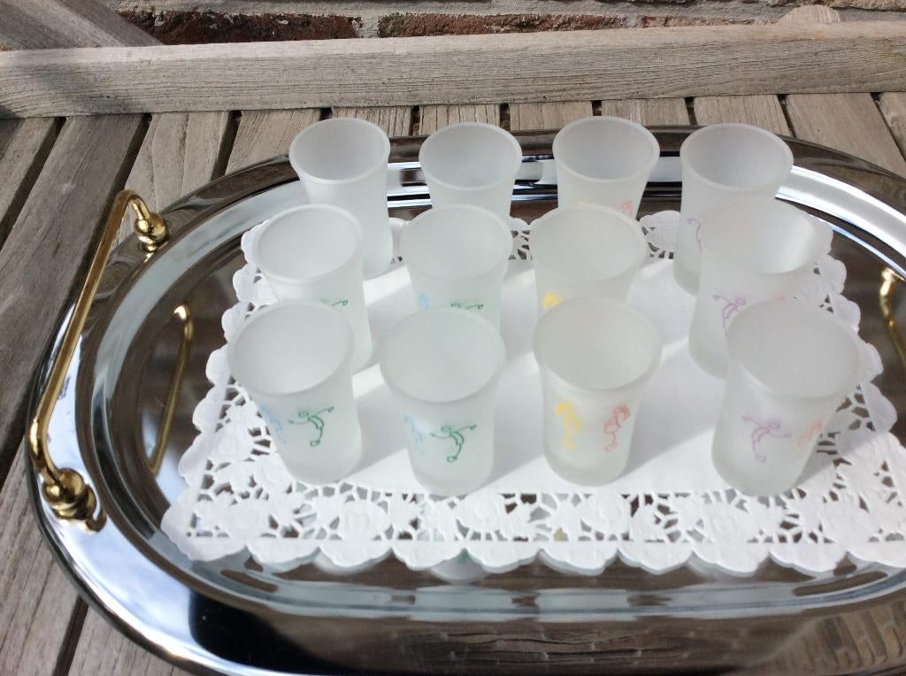SHOT GLAASJES ZO GOED ALS NIEUW, Ophalen of Verzenden, Zo goed als nieuw, Borrel- of Shotglas