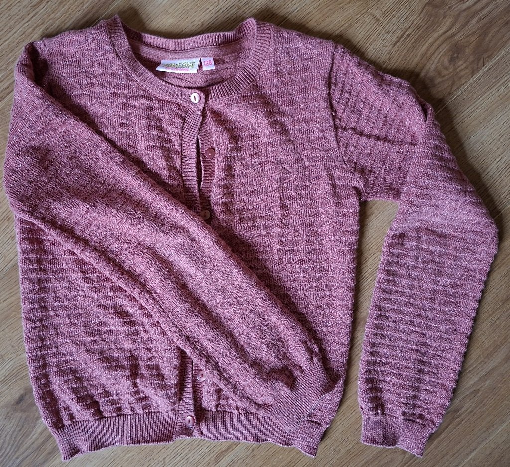 Someone oudroze glittervest 128, Enfants & Bébés, Vêtements enfant | Taille 128, Enlèvement ou Envoi, Pull ou Veste, Fille, Someone
