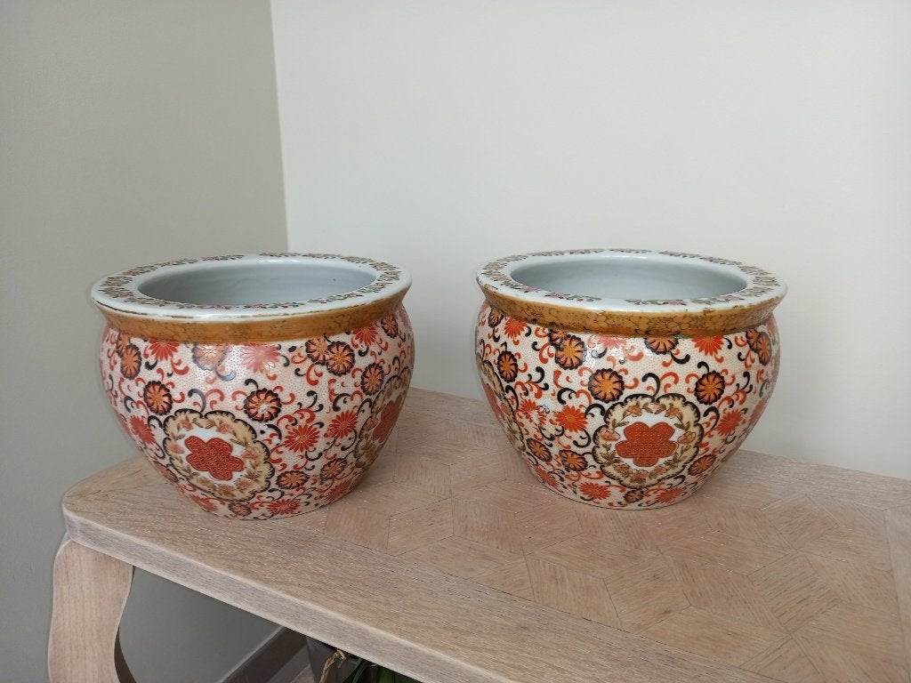 Paire de pots en porcelaine de chinoise, Enlèvement ou Envoi