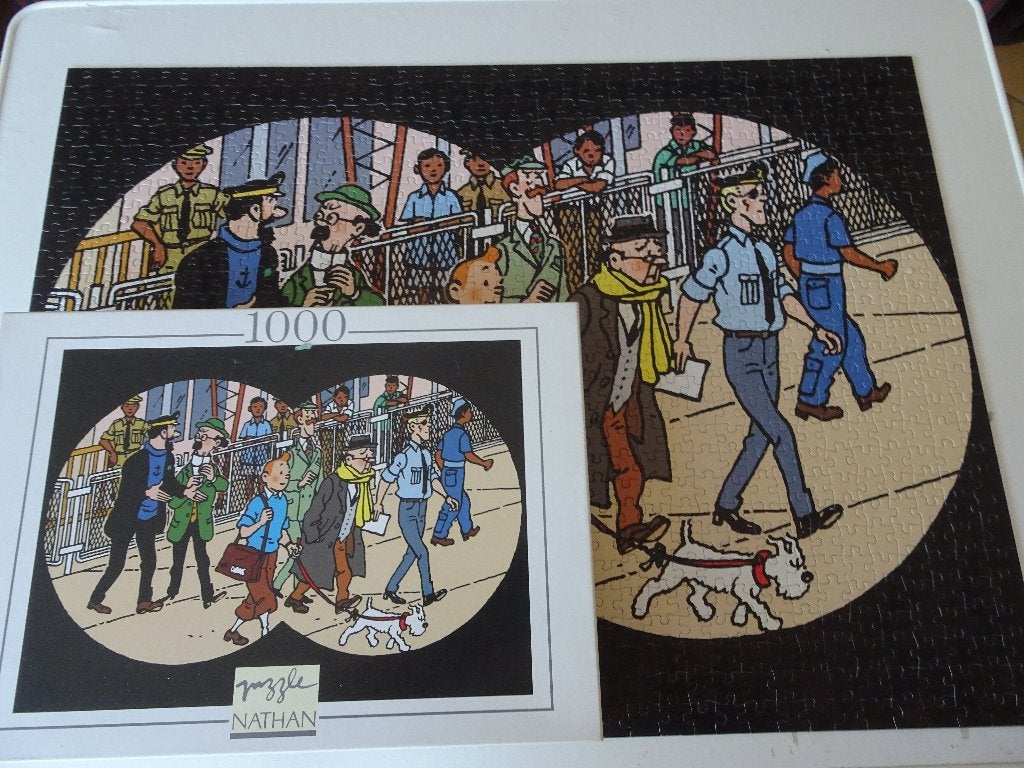 Puzzle 1000 pièces Tintin - Vol 714 pour Sydney, Enlèvement ou Envoi, Tintin, Comme neuf, Livre ou Jeu