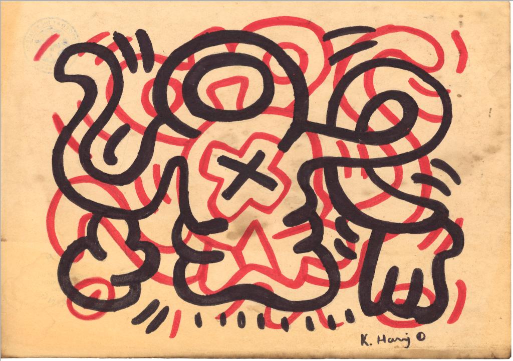 Keith Haring Artwork, Antiquités & Art, Art | Peinture | Moderne, Envoi, Signé, Impression