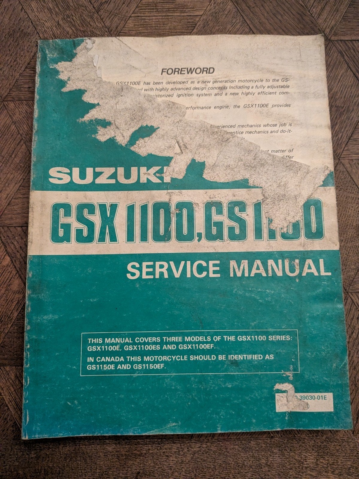 Manuel d'entretien Suzuki GSX 1100, GS 1100 1984 en anglais, Motos, Enlèvement, Suzuki
