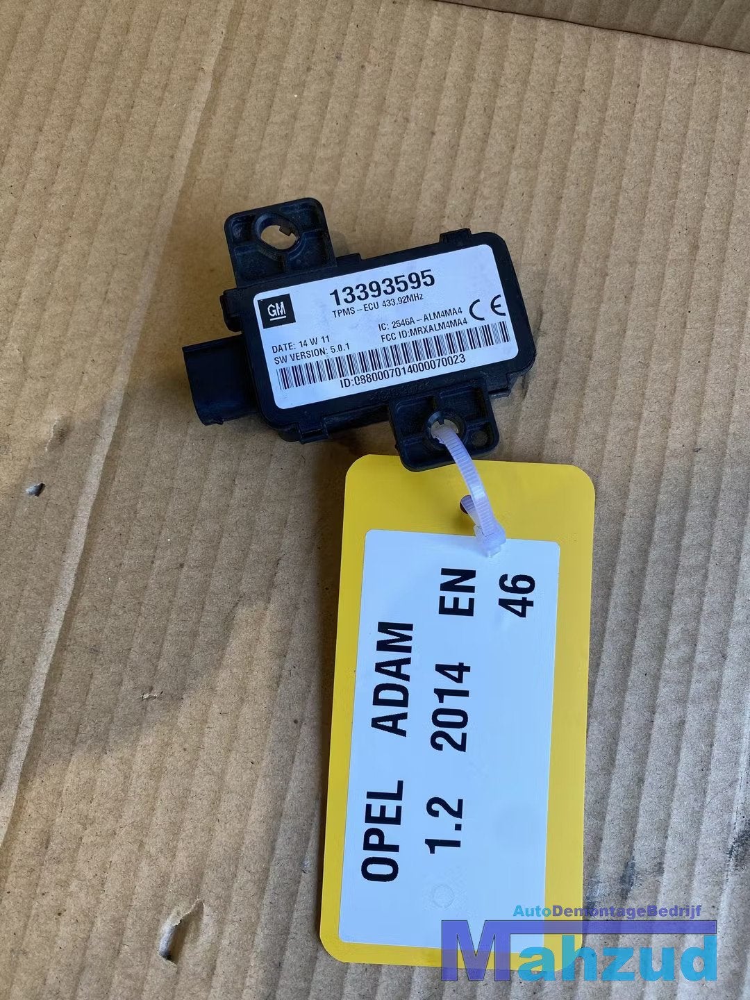 OPEL ADAM Bandenspanning module 13393595, Gebruikt, Opel Automobile GmbH, Kontakt@opel-infoservice.de, Opel