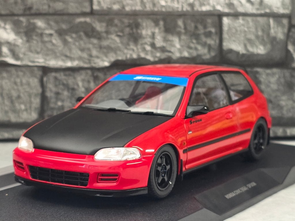 Honda Civic (EG6) RED Spoon Version 1/18ème, Enlèvement ou Envoi, Solido, Voiture, Solido