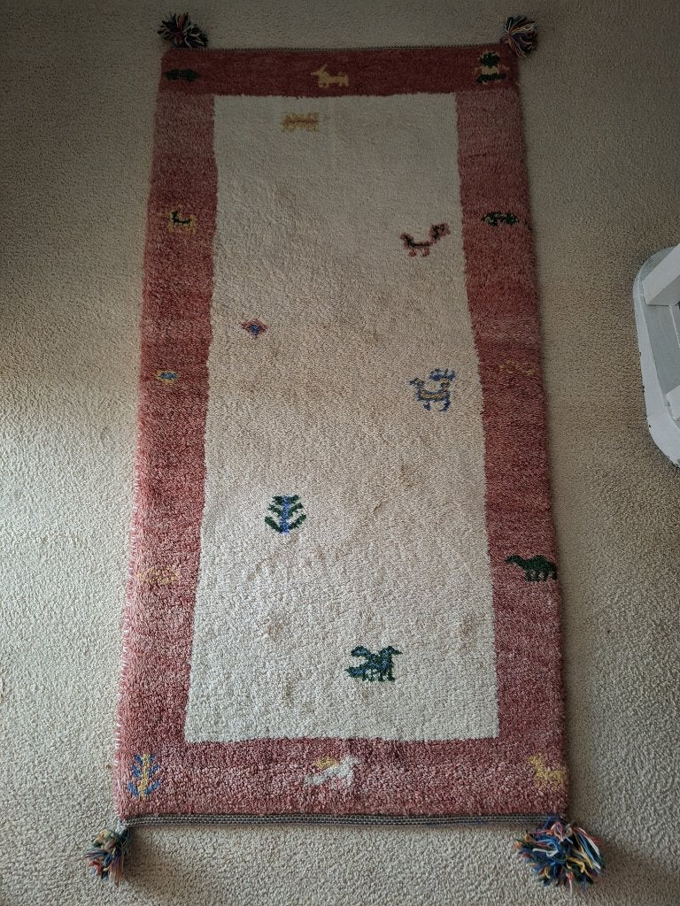 Handgeknoopt Oosters tapijt, Ophalen, Gebruikt, 100 tot 150 cm, 50 tot 100 cm