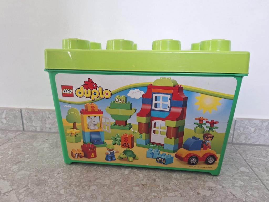 2 bouwdozen duplo, Ophalen