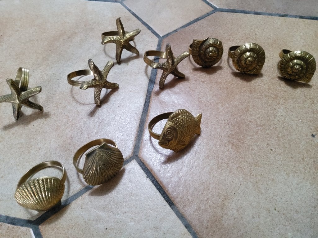 LOT DE 11 ROND  DE SERVIETE LAITON, Antiek en Kunst, Antiek | Overige Antiek, Ophalen of Verzenden