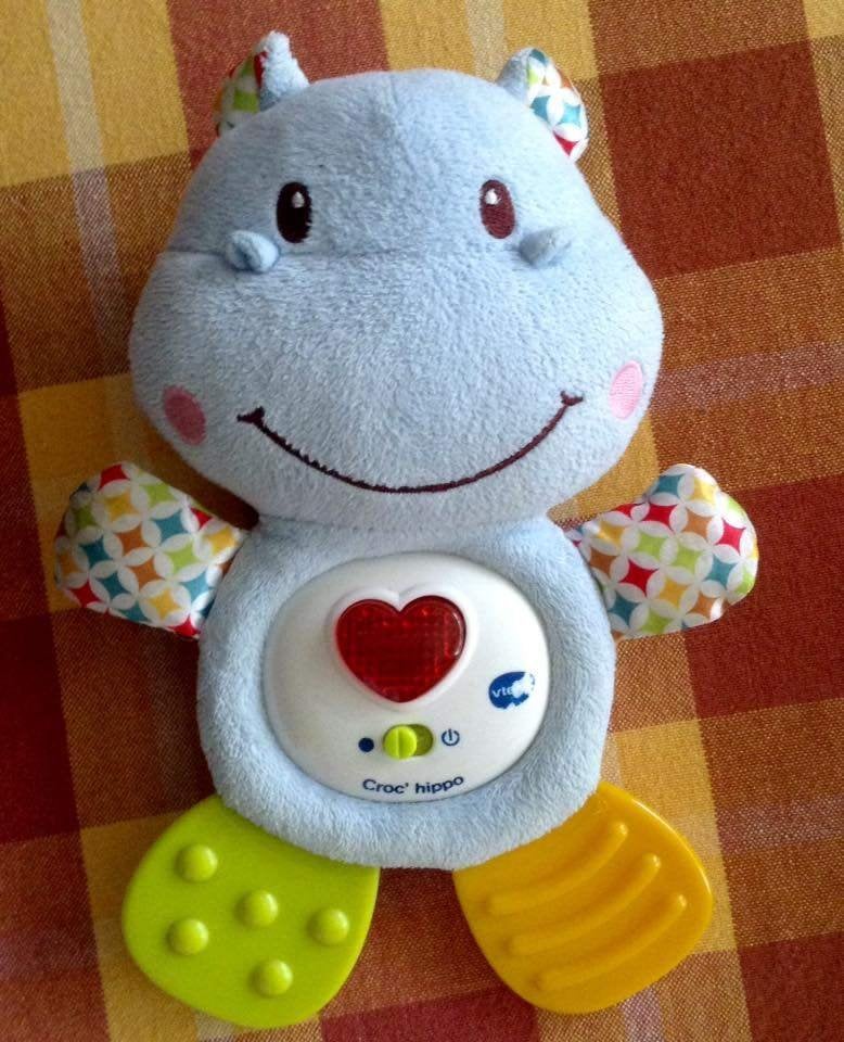 Peluche hochet de dentition musical VTech Croc'Hippo Bleu, Enlèvement ou Envoi