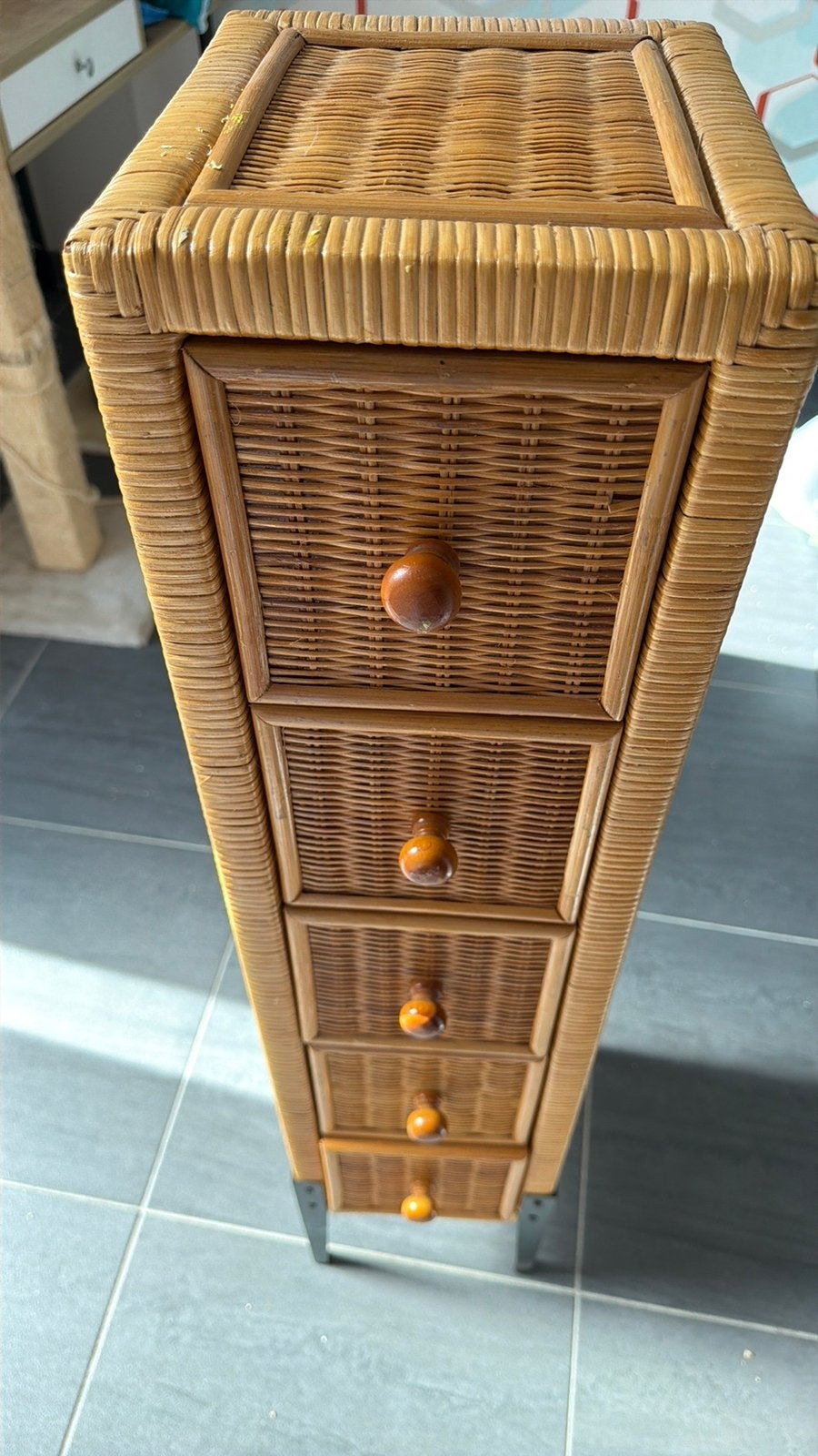 Meuble osier, Maison & Meubles, 25 à 50 cm, Intemporel, 5 tiroirs ou plus, Enlèvement