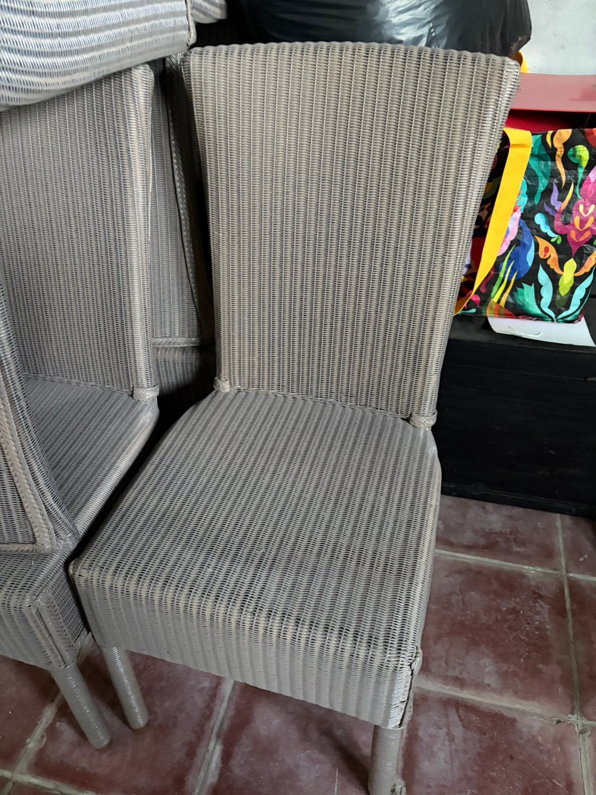 6 eetkamerstoelen, Enlèvement, Utilisé, Gris, Cinq, Six Chaises ou plus