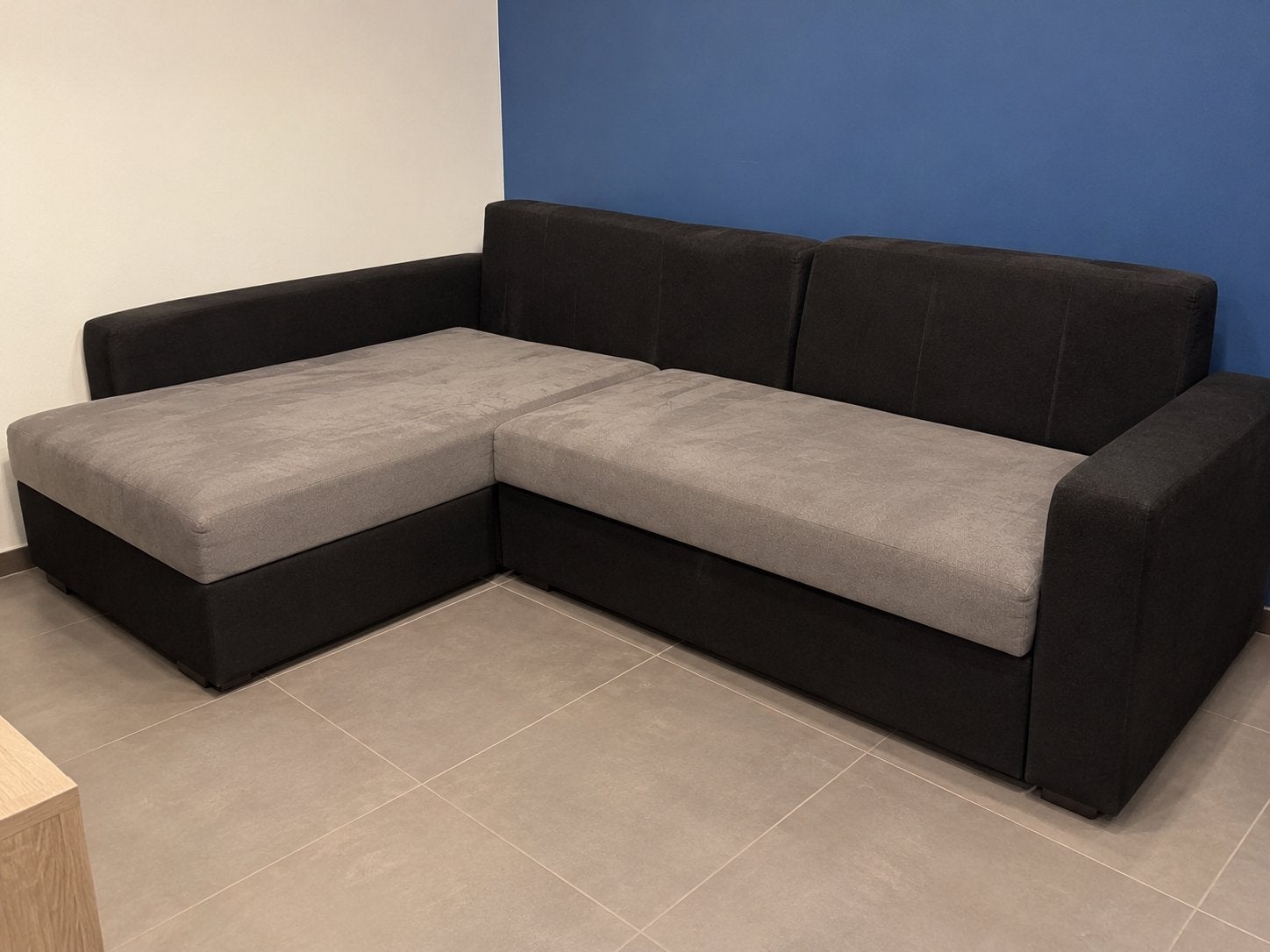 Canapé d’anglr convertible en lit, Enlèvement, Comme neuf, Tissus, Convertible en lit
