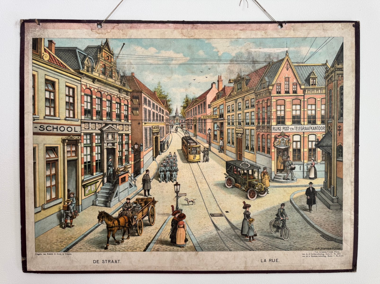 Schoolkaart De Straat, Antiek en Kunst, Ophalen