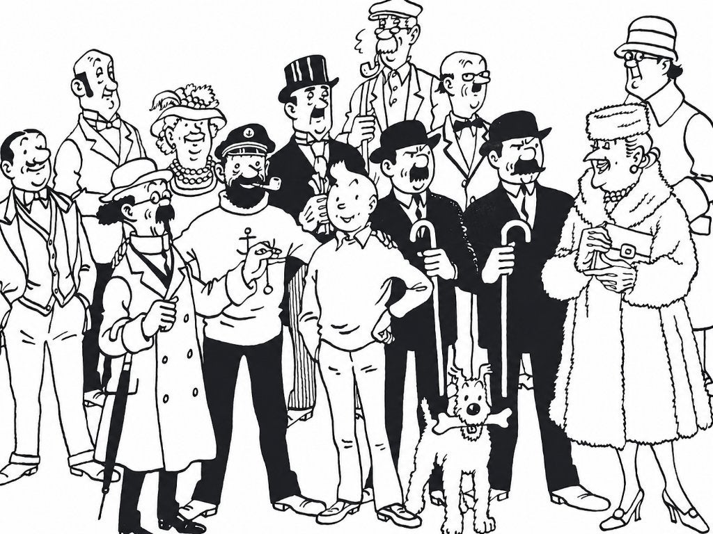 Tintin ✅ poster de la famille Hergé 1970 ❖ 38 x 55 cm, Enlèvement ou Envoi, Tintin, Comme neuf, Image, Affiche ou Autocollant